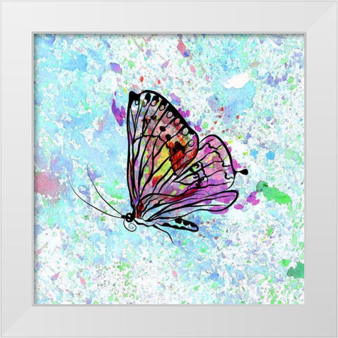 Lets Fly 2 White Modern Wood Framed Art Print by Kimberly, Allen