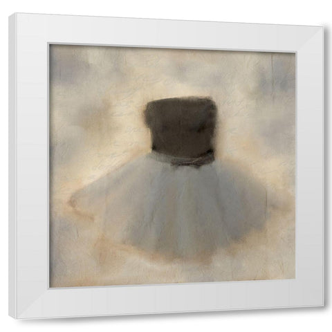 First Dance White Modern Wood Framed Art Print by Kimberly, Allen