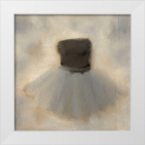 First Dance White Modern Wood Framed Art Print by Kimberly, Allen