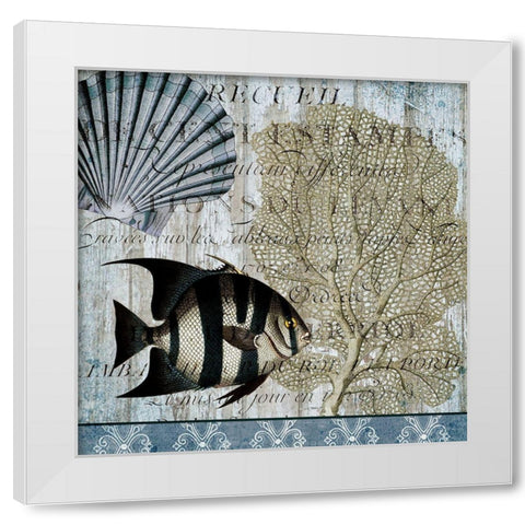 Beyond Sea 1 White Modern Wood Framed Art Print by Kimberly, Allen