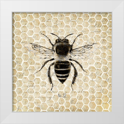 Honeycomb No 32 White Modern Wood Framed Art Print by Kimberly, Allen