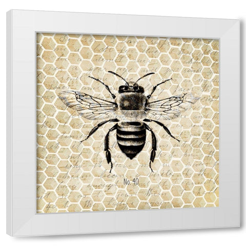 Honeycomb No 40 White Modern Wood Framed Art Print by Kimberly, Allen