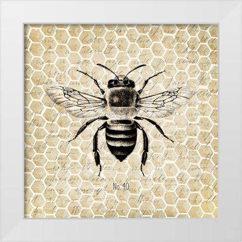 Honeycomb No 40 White Modern Wood Framed Art Print by Kimberly, Allen