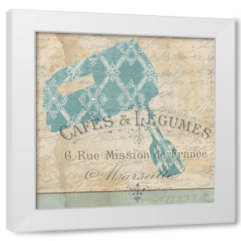 In the Kitchen 3 White Modern Wood Framed Art Print by Kimberly, Allen