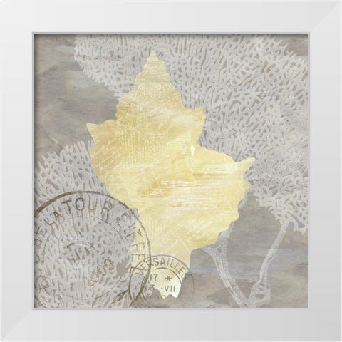 Neutral Shell 1 White Modern Wood Framed Art Print by Kimberly, Allen