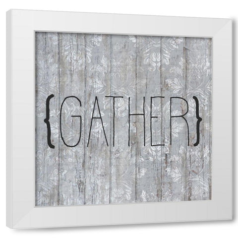Gather sq White Modern Wood Framed Art Print by Kimberly, Allen