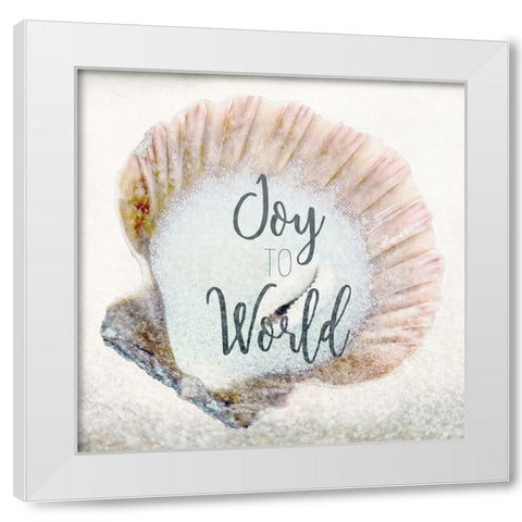 Joy to the World Shell White Modern Wood Framed Art Print by Kimberly, Allen