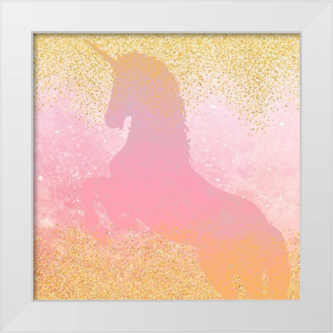 Unicorns are Real 3 White Modern Wood Framed Art Print by Kimberly, Allen