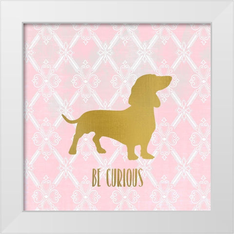 Puppy Love 1 White Modern Wood Framed Art Print by Kimberly, Allen