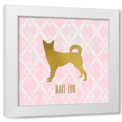 Puppy Love 3 White Modern Wood Framed Art Print by Kimberly, Allen