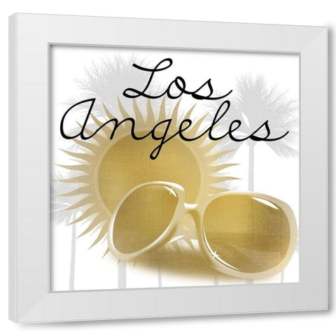 Los Angeles White Modern Wood Framed Art Print by Kimberly, Allen