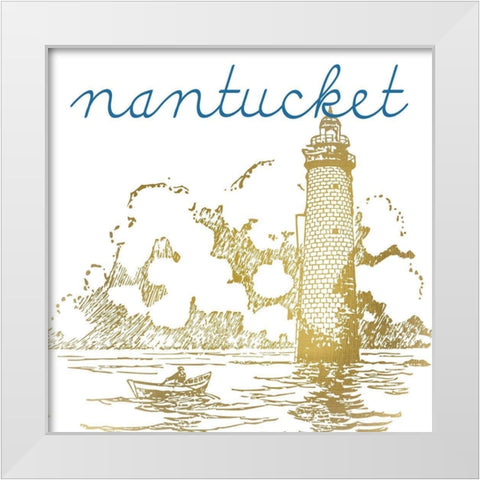 Nantucket White Modern Wood Framed Art Print by Kimberly, Allen