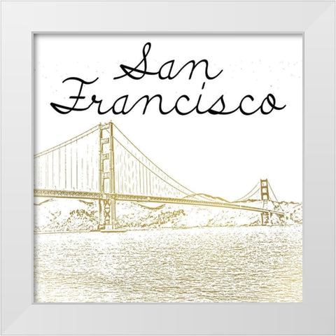 San Francisco White Modern Wood Framed Art Print by Kimberly, Allen
