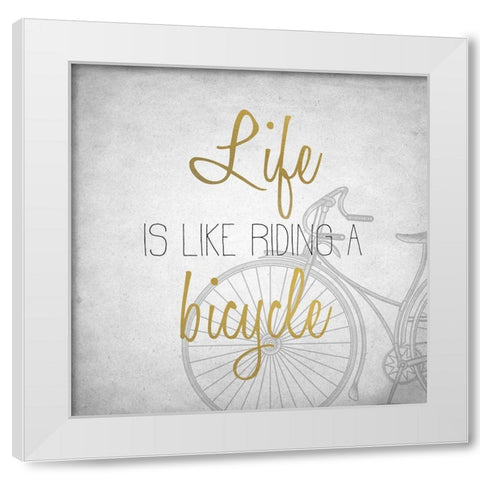 Life 1 White Modern Wood Framed Art Print by Kimberly, Allen