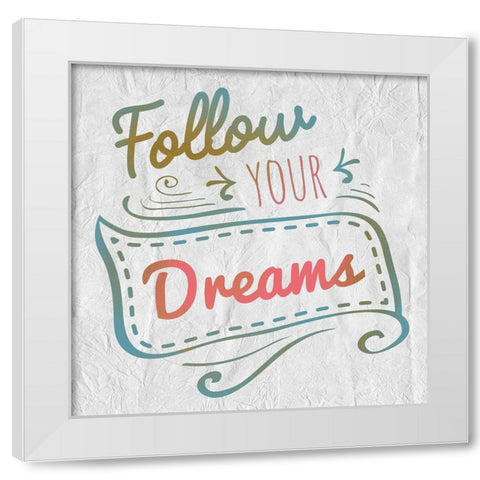 Dreamers 4 White Modern Wood Framed Art Print by Kimberly, Allen