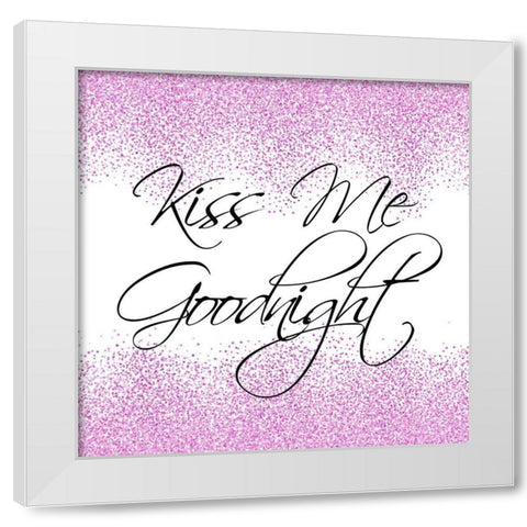 Kiss Me White Modern Wood Framed Art Print by Kimberly, Allen