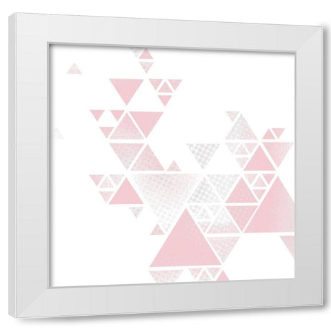Triangle Blush 2 White Modern Wood Framed Art Print by Kimberly, Allen