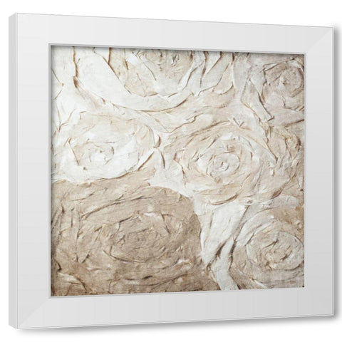 Paper Roses White Modern Wood Framed Art Print by Kimberly, Allen