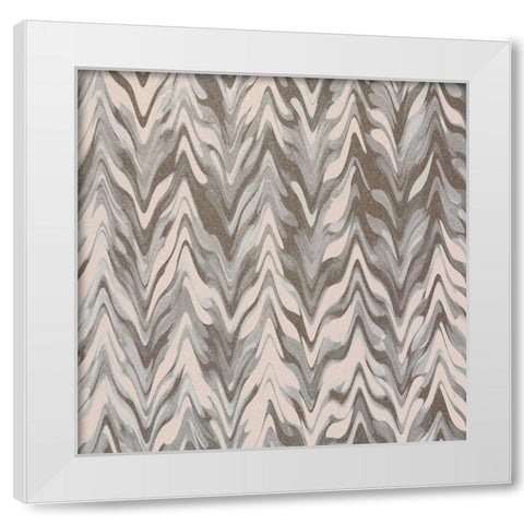 Pattern A White Modern Wood Framed Art Print by Kimberly, Allen