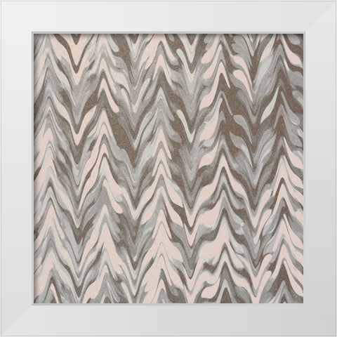 Pattern A White Modern Wood Framed Art Print by Kimberly, Allen