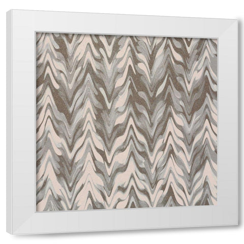 Pattern C White Modern Wood Framed Art Print by Kimberly, Allen