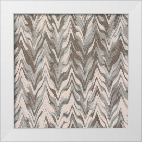 Pattern C White Modern Wood Framed Art Print by Kimberly, Allen