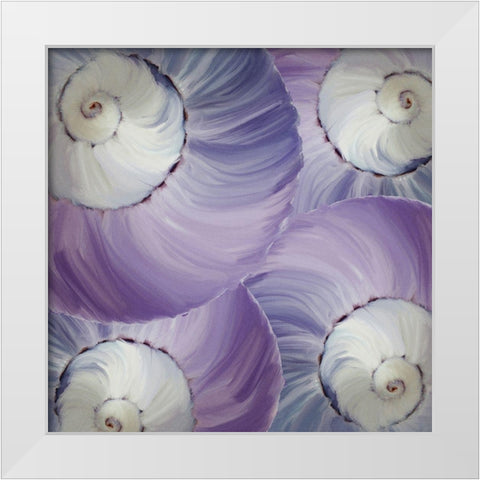 Violet Shell 2 White Modern Wood Framed Art Print by Kimberly, Allen