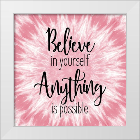 She Believed 3 White Modern Wood Framed Art Print by Kimberly, Allen