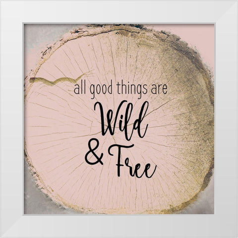 All Things 1 White Modern Wood Framed Art Print by Kimberly, Allen