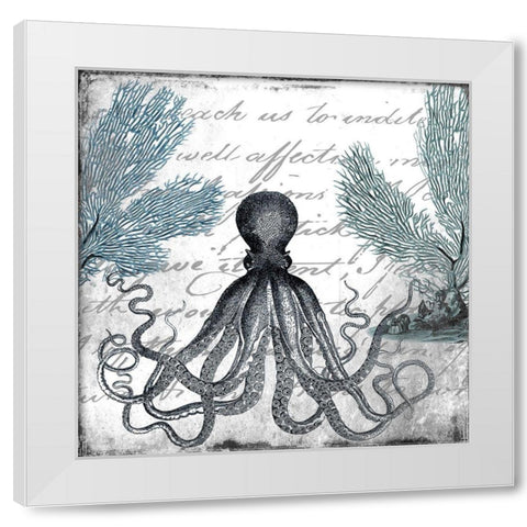 Under the Sea 2 White Modern Wood Framed Art Print by Kimberly, Allen
