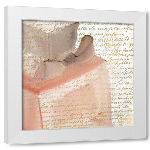 Blush Perfume 1 White Modern Wood Framed Art Print by Kimberly, Allen