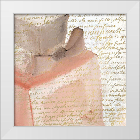 Blush Perfume 1 White Modern Wood Framed Art Print by Kimberly, Allen