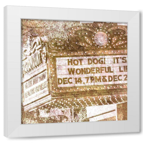 Marquee 3 White Modern Wood Framed Art Print by Kimberly, Allen