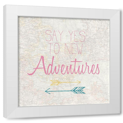 Adventures 1 White Modern Wood Framed Art Print by Kimberly, Allen