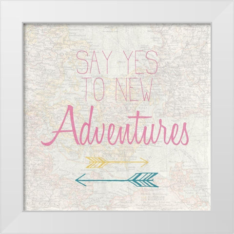 Adventures 1 White Modern Wood Framed Art Print by Kimberly, Allen