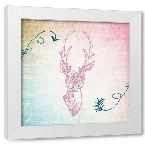 Boho B White Modern Wood Framed Art Print by Kimberly, Allen