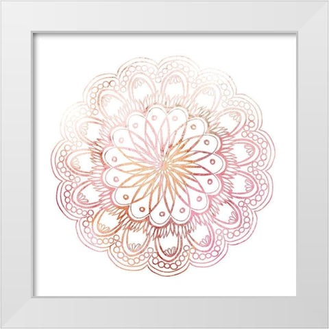 Pink Mandala 1 White Modern Wood Framed Art Print by Kimberly, Allen
