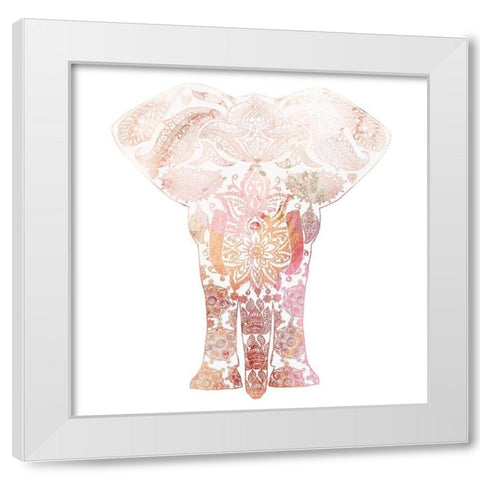 Pink Mandala 2 White Modern Wood Framed Art Print by Kimberly, Allen