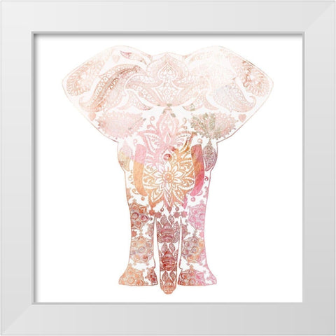 Pink Mandala 2 White Modern Wood Framed Art Print by Kimberly, Allen