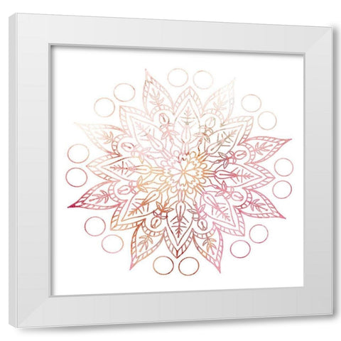 Pink Mandala 3 White Modern Wood Framed Art Print by Kimberly, Allen