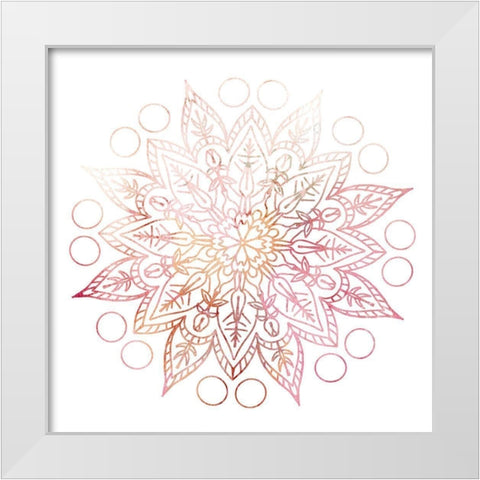 Pink Mandala 3 White Modern Wood Framed Art Print by Kimberly, Allen