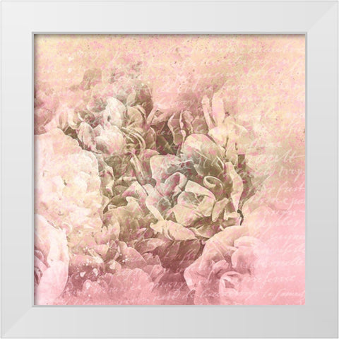 Blush and Gold 1 White Modern Wood Framed Art Print by Kimberly, Allen