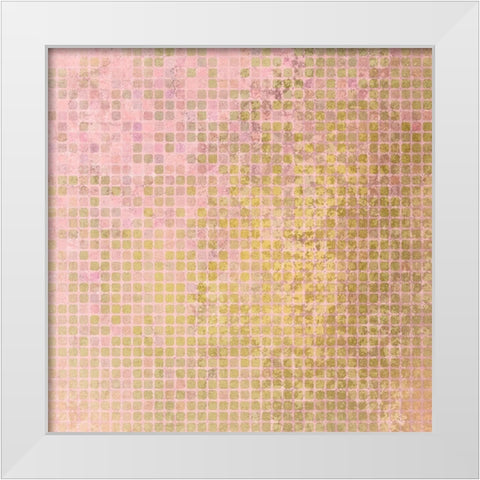 Blush Squares White Modern Wood Framed Art Print by Kimberly, Allen