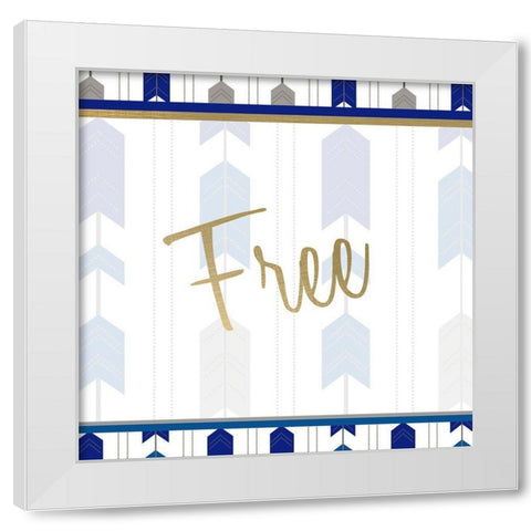 Indigo Dreamer 1 White Modern Wood Framed Art Print by Kimberly, Allen