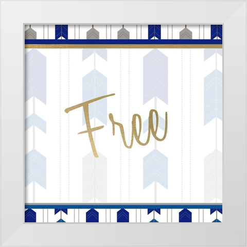 Indigo Dreamer 1 White Modern Wood Framed Art Print by Kimberly, Allen