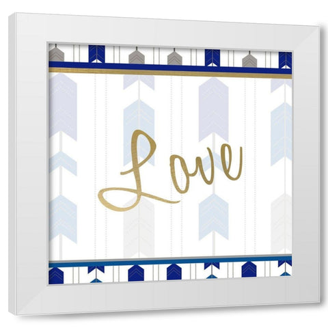 Indigo Dreamer 3 White Modern Wood Framed Art Print by Kimberly, Allen