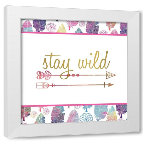 Wild 1 White Modern Wood Framed Art Print by Kimberly, Allen