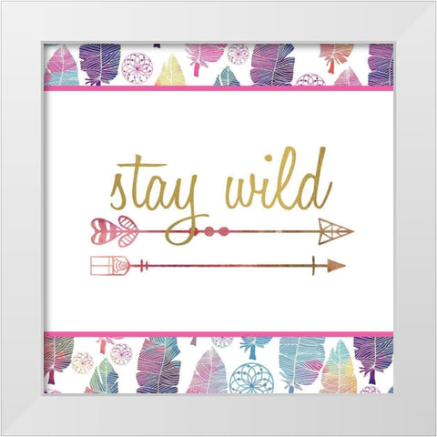 Wild 1 White Modern Wood Framed Art Print by Kimberly, Allen