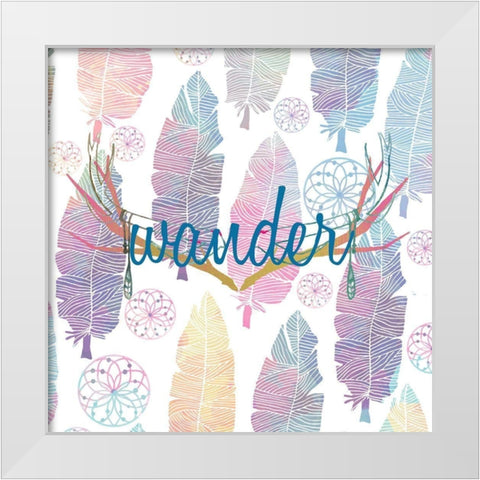 Wild 5 White Modern Wood Framed Art Print by Kimberly, Allen