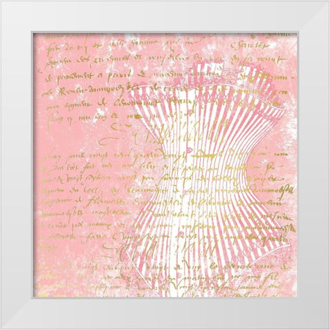 Corset 2 White Modern Wood Framed Art Print by Kimberly, Allen